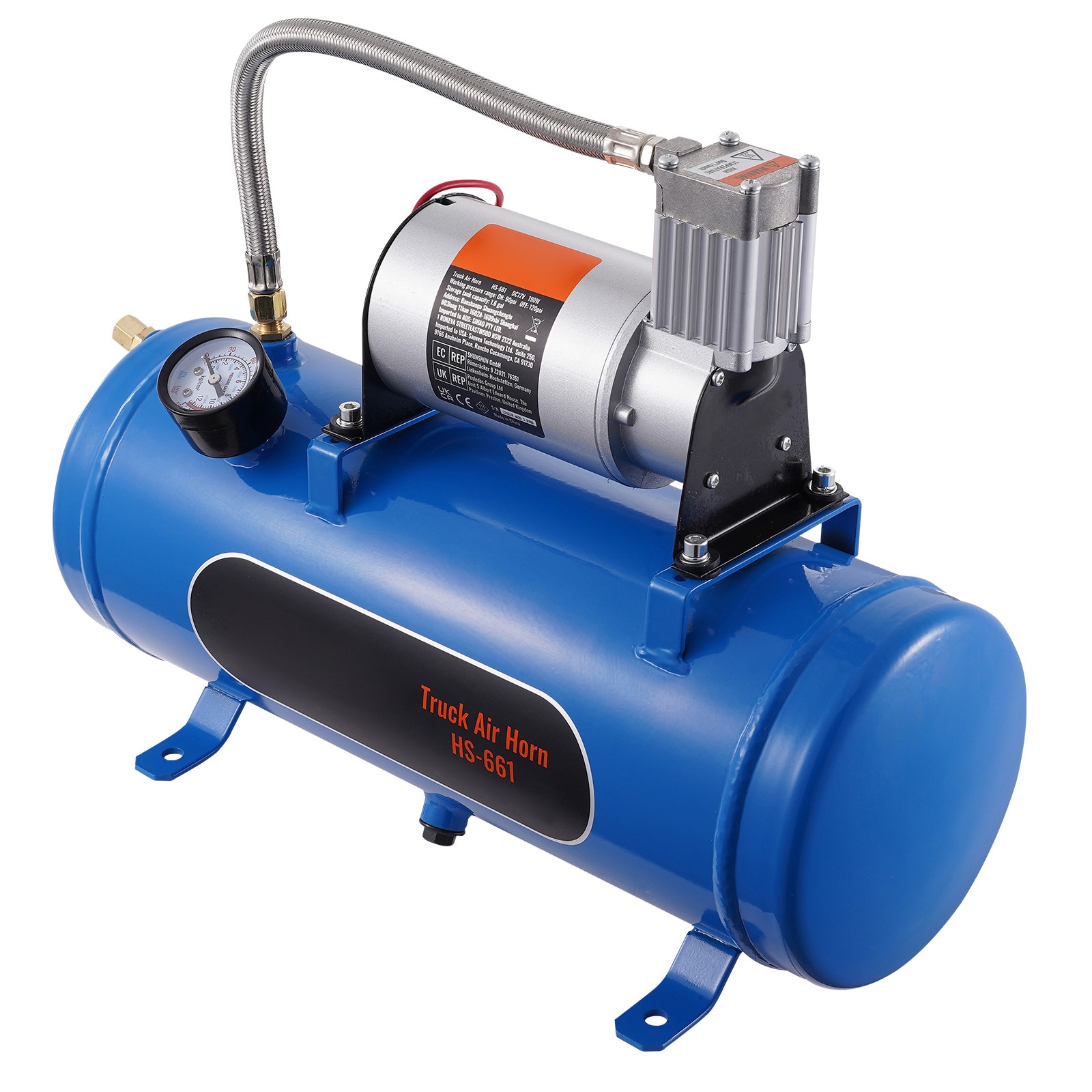 Air Compressor System With Tank For Train Horns And Car Tyres_voghion.com